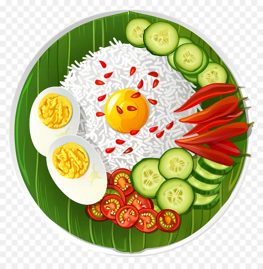 Nasi Lemak，Prato De Arroz PNG