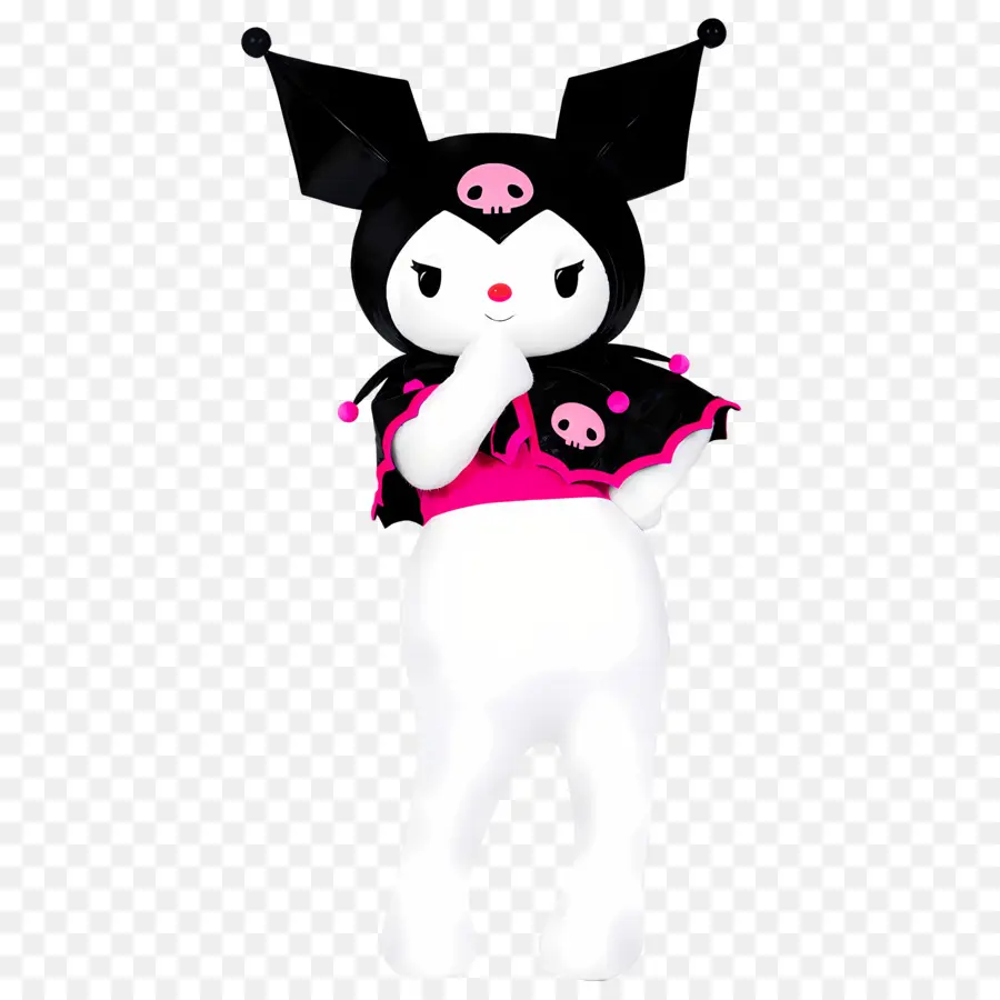 Kuromi，Personagem Preto E Branco PNG