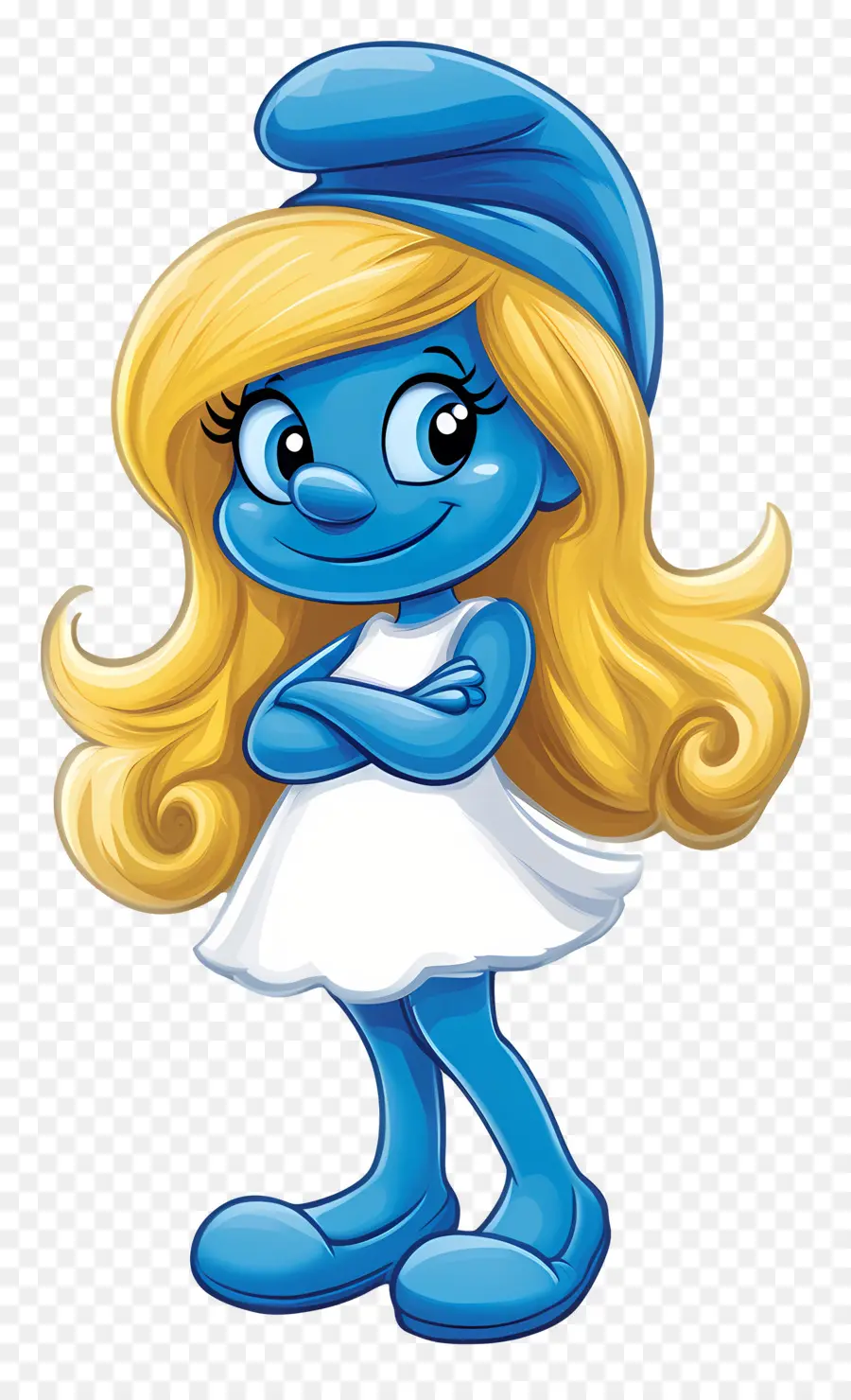 Smurfette，Personagem De Desenho Animado Azul PNG