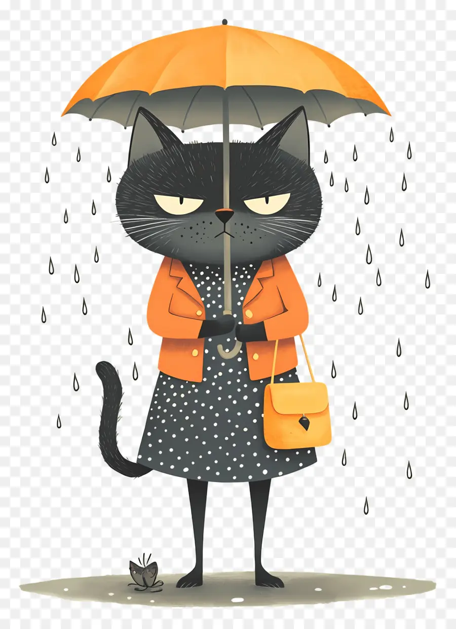 Gato De Anime，Gato Com Guarda Chuva PNG