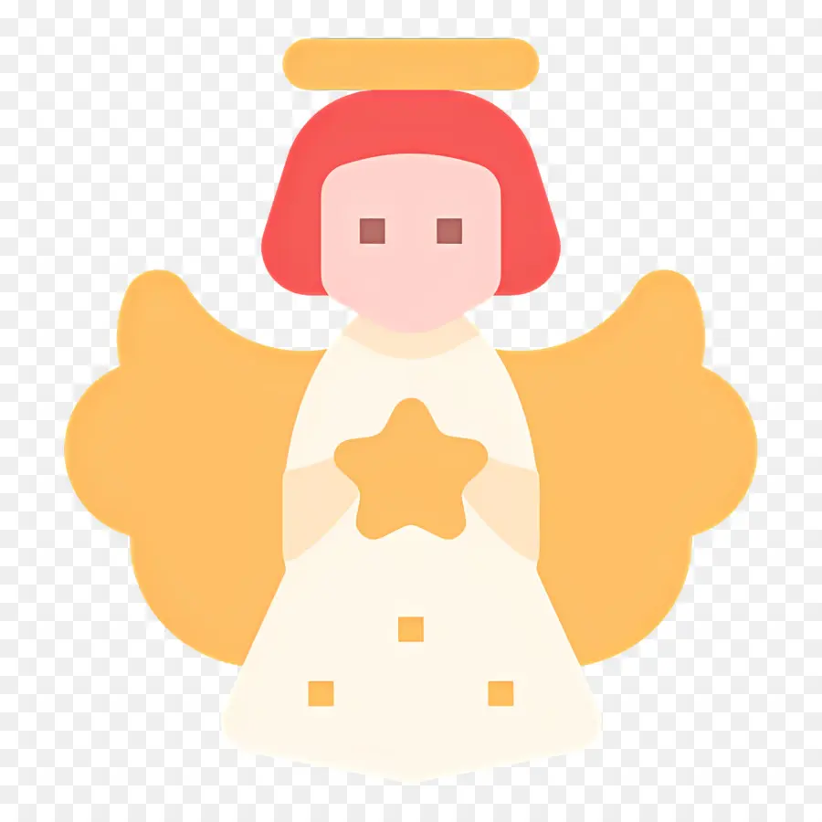 Anjo De Natal，Anjo Com Estrela PNG