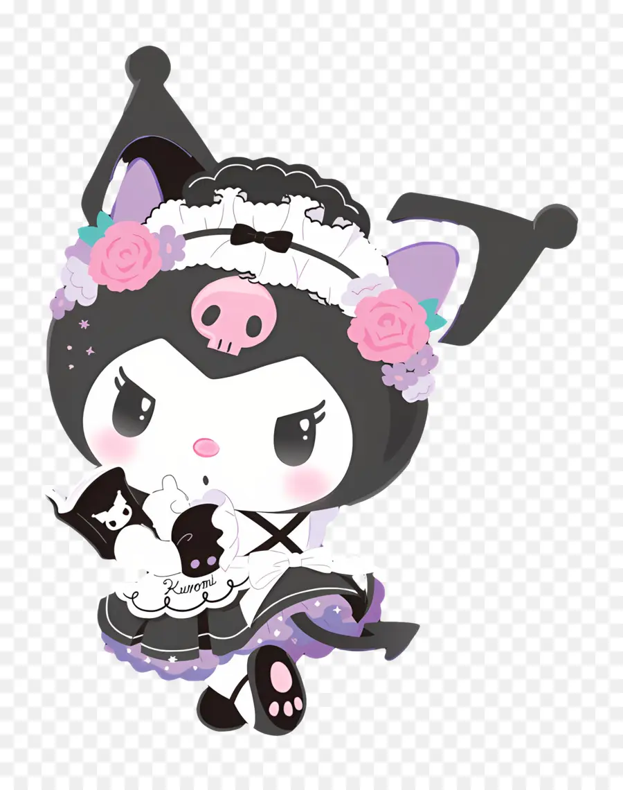 Kuromi，Personagem Preto E Branco PNG