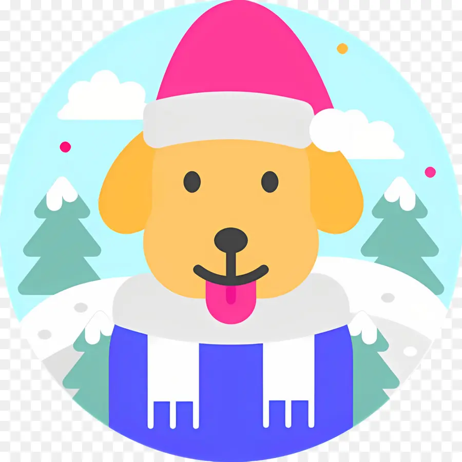 Cachorro De Natal，Cachorro Com Chapéu PNG