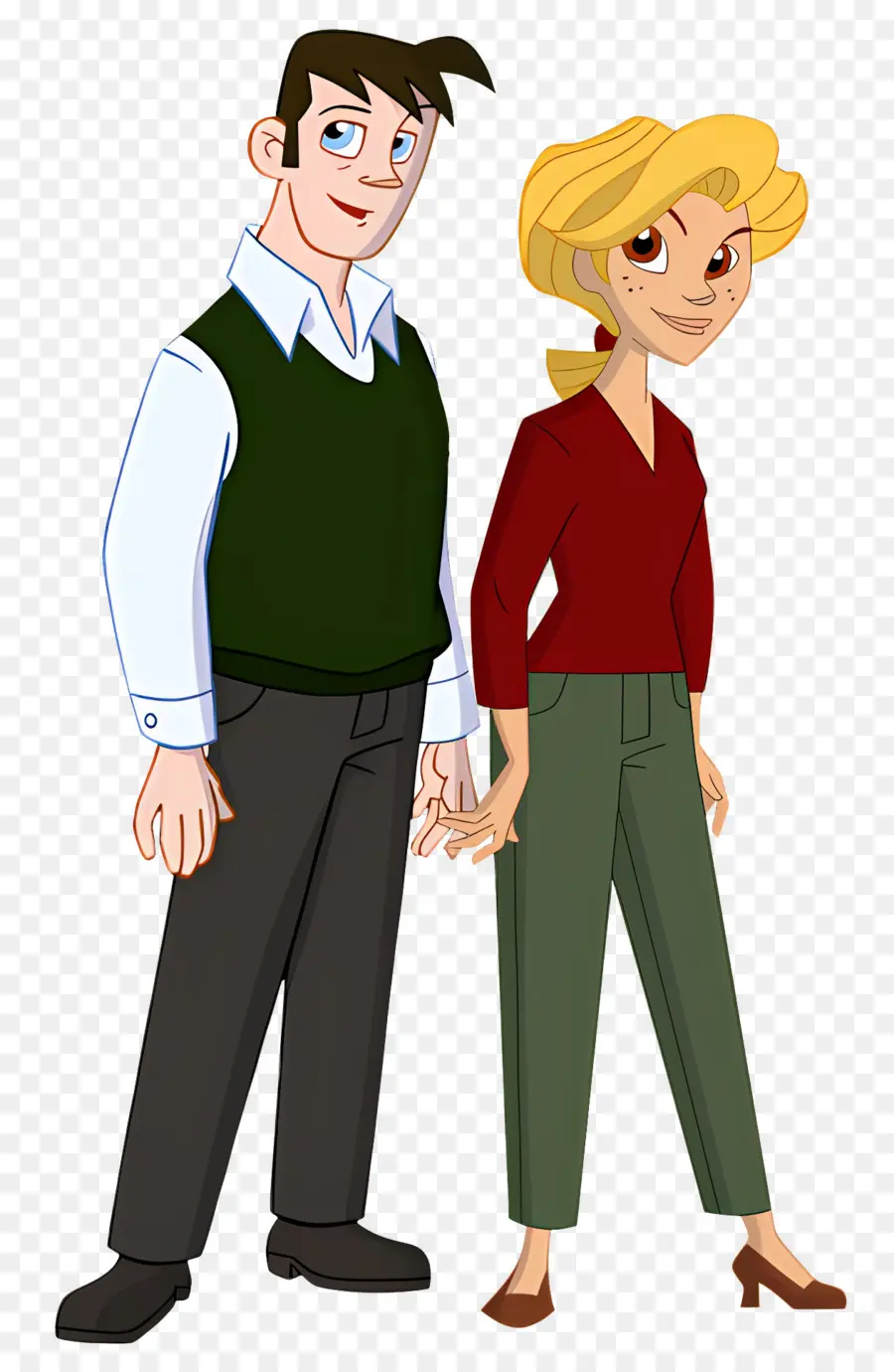 Personagem De Desenho Animado，Casal De Desenho Animado PNG