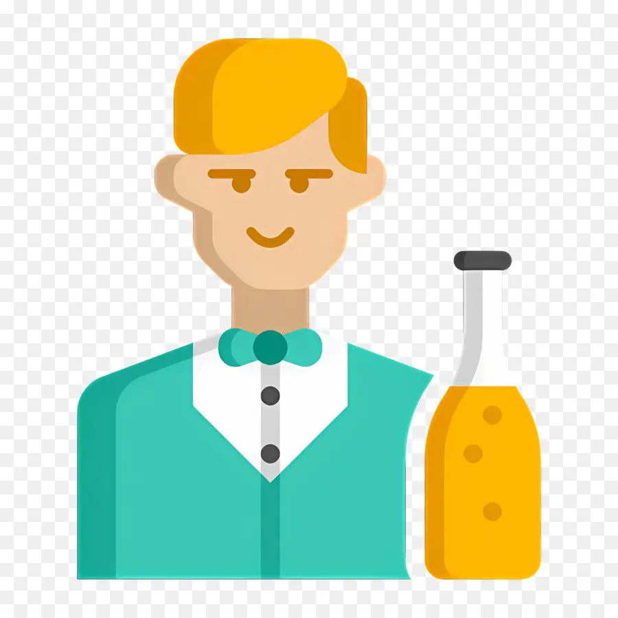 Barman，Pessoa Com Garrafa PNG