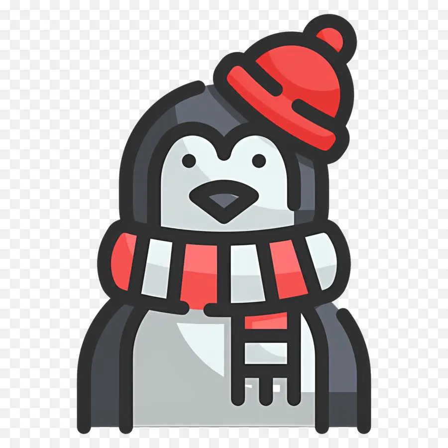 Pinguim De Natal，Pinguim Com Chapéu Vermelho PNG