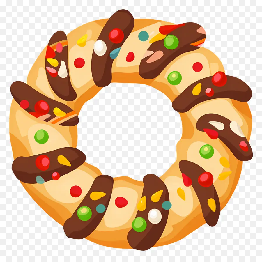 Pão De Natal Espanhol，Rosquinha Decorada PNG