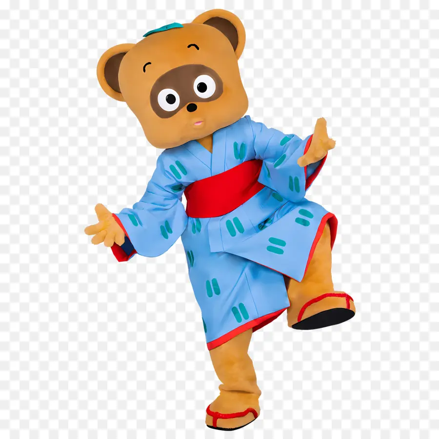 Ponpoko Pokopon，Urso Pardo Em Quimono PNG