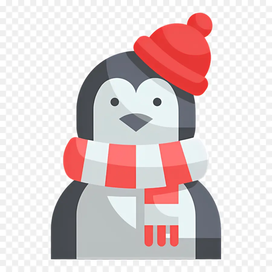 Pinguim De Natal，Pinguim Com Chapéu Vermelho PNG