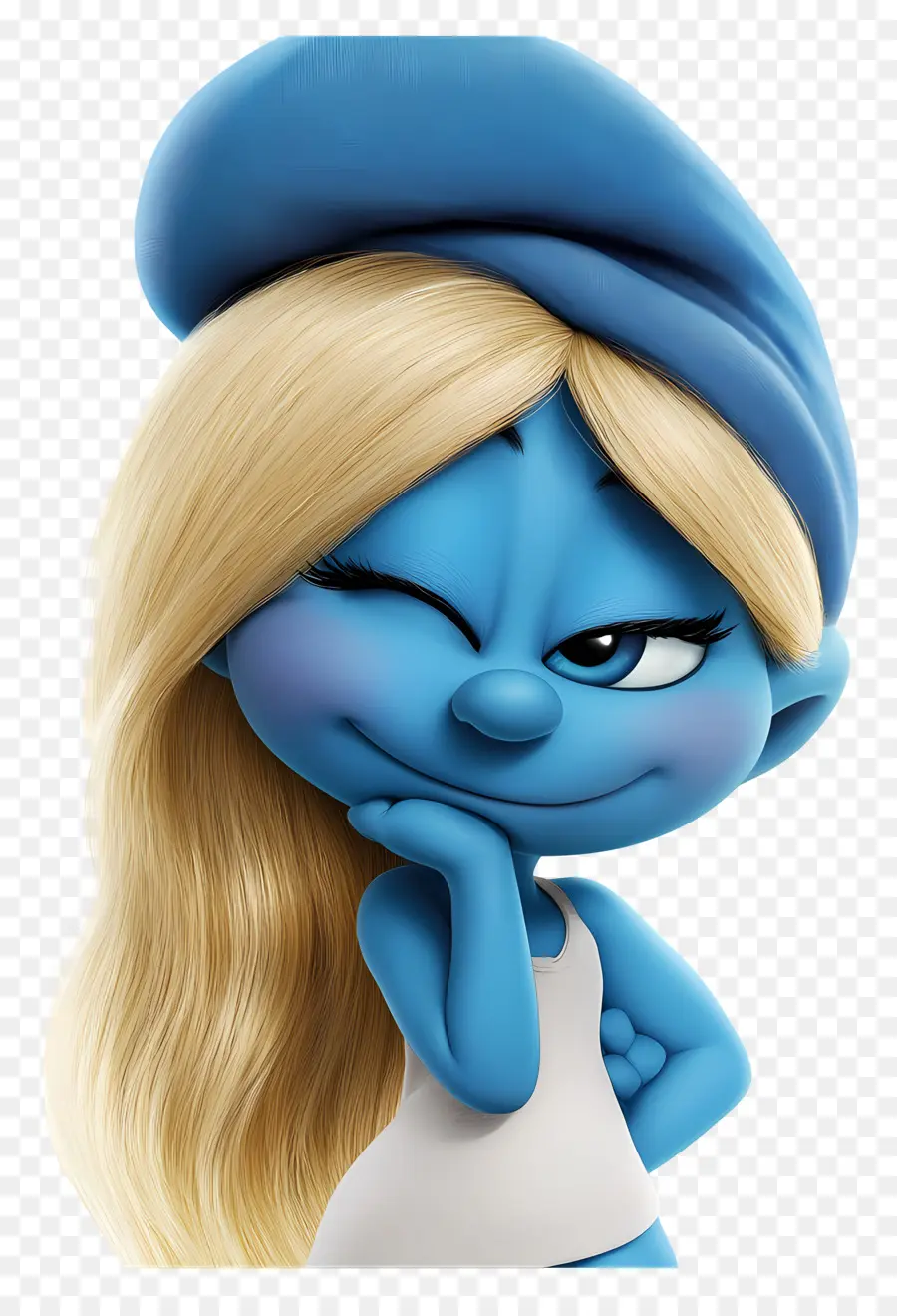 Smurfette，Personagem De Desenho Animado Azul PNG