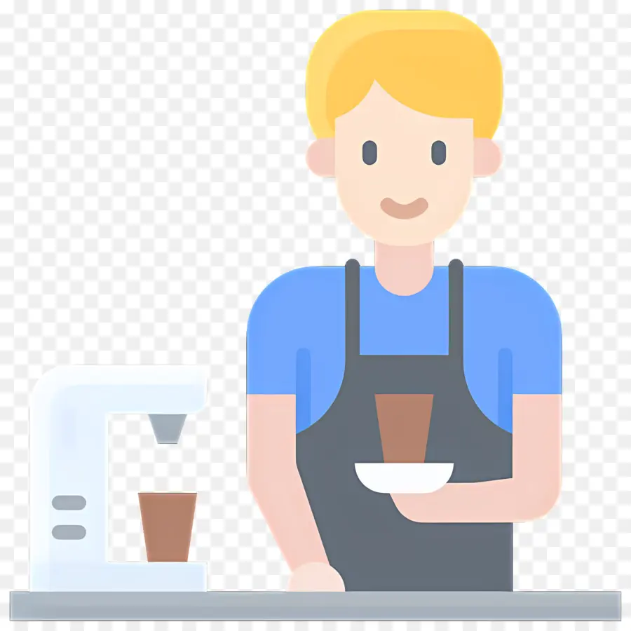 Barista，Derramando PNG