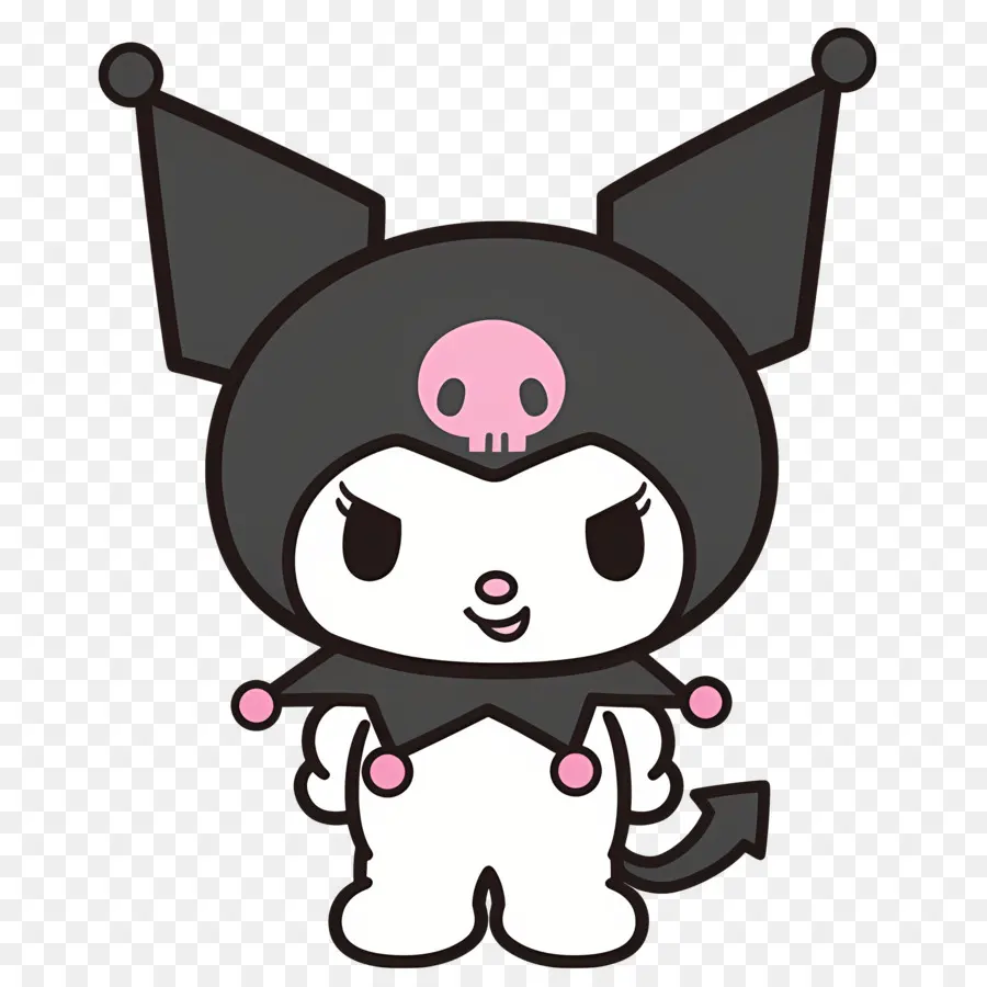 Kuromi，Personagem Preto E Branco PNG