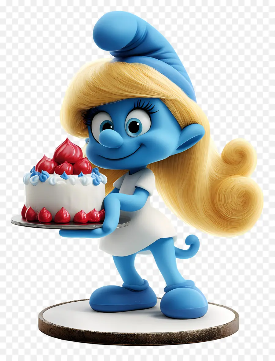 Smurfette，Personagem De Desenho Animado Azul PNG