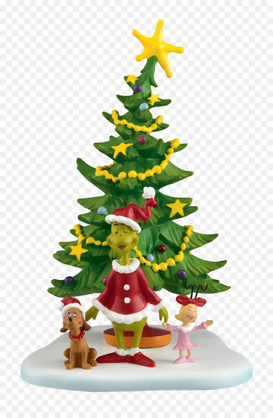 Grinch，Árvore De Natal Com Personagens PNG