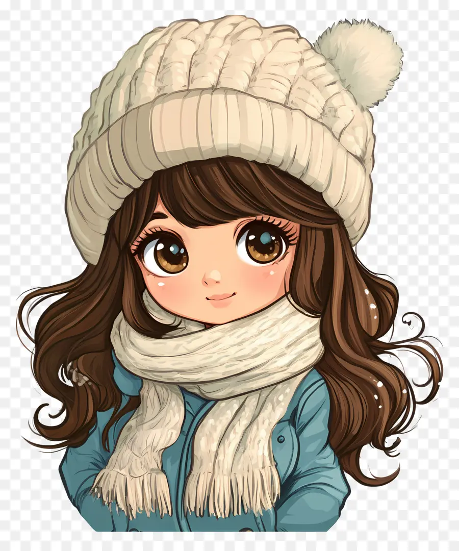 Garota De Inverno，Personagem Chibi PNG