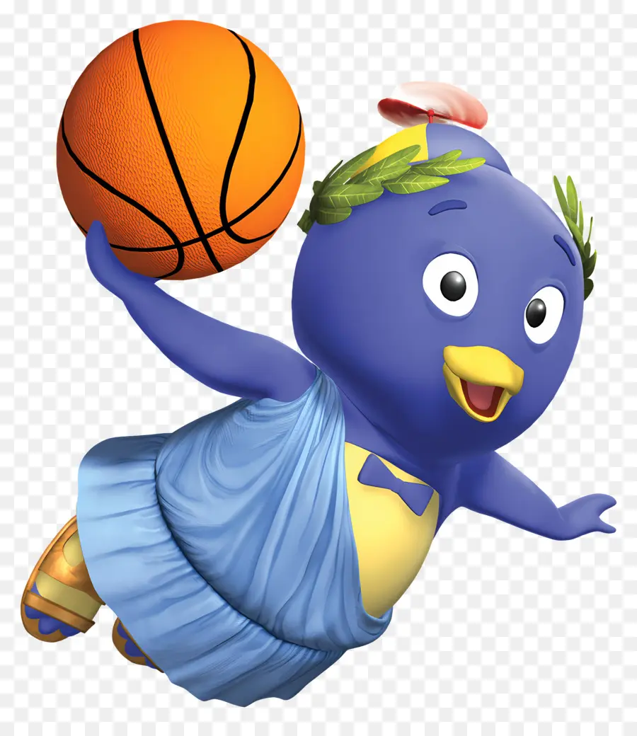 Backyardigans，Pinguim Jogando Basquete PNG