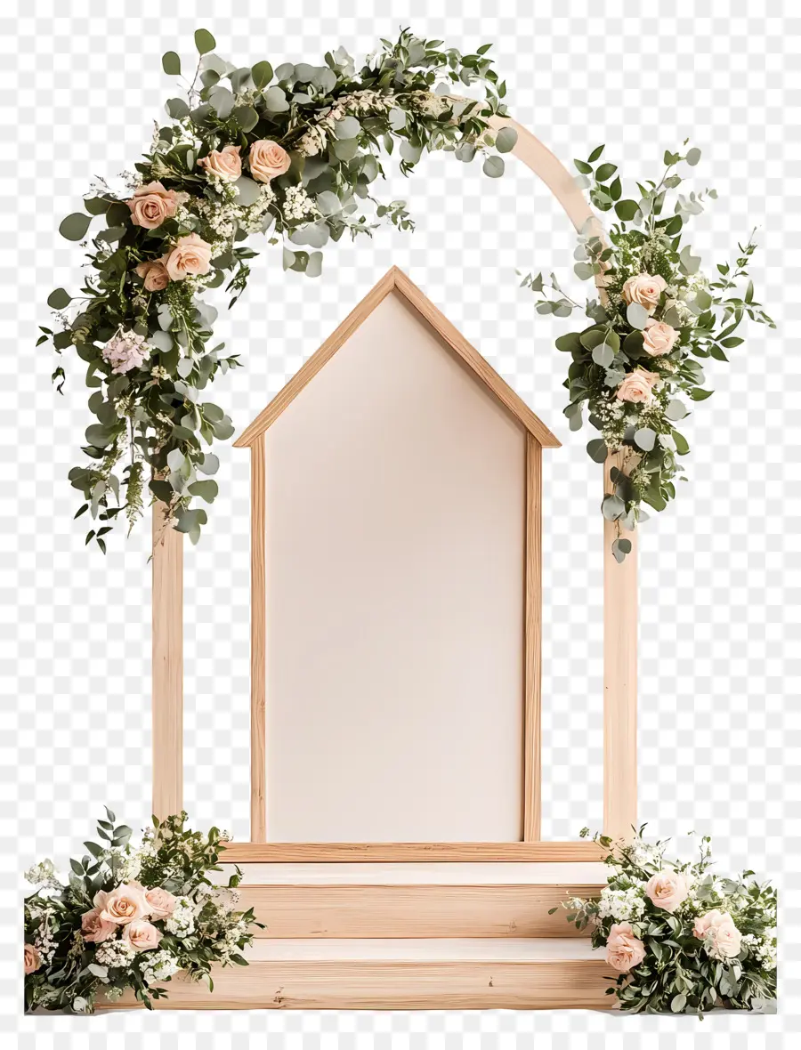 Fundo De Flor De Casamento，Arco Floral PNG