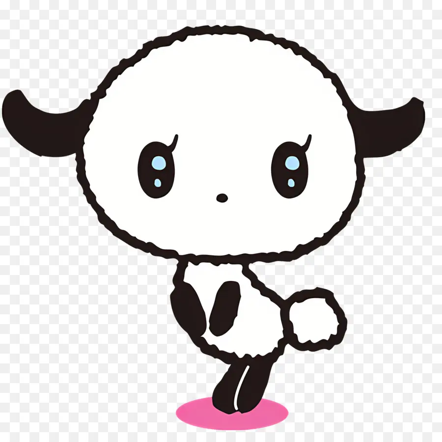 Petite Mericco，Animal De Desenho Animado Em Preto E Branco PNG