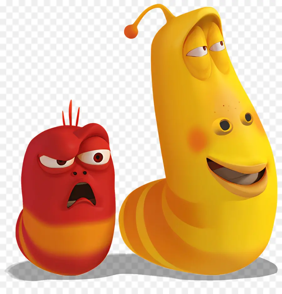 Larva，Vermes Vermelhos E Amarelos PNG