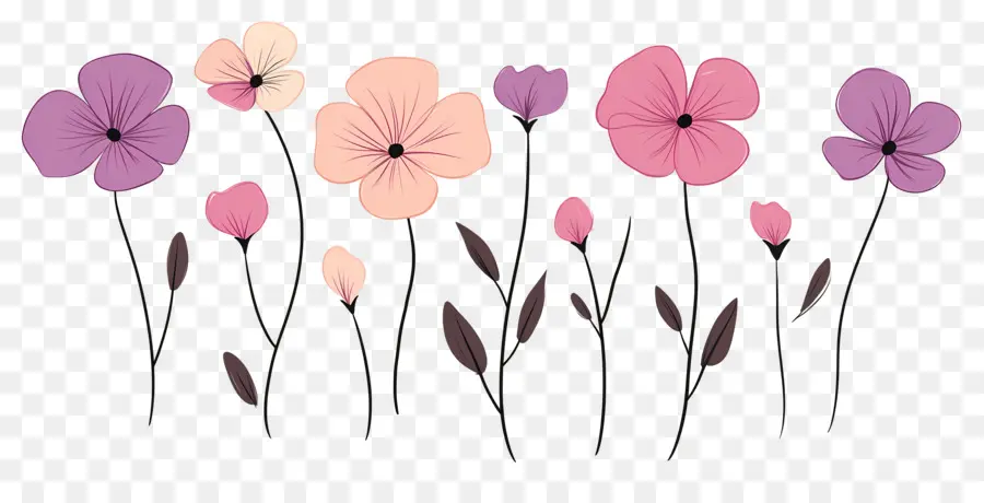 Fundo De Flor，Flores Elegantes PNG