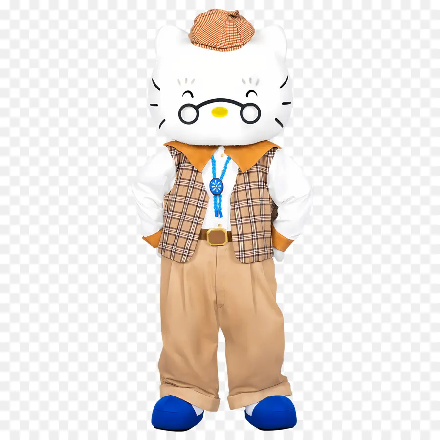 Antônio，Gato De Desenho Animado Com Roupa De Detetive PNG