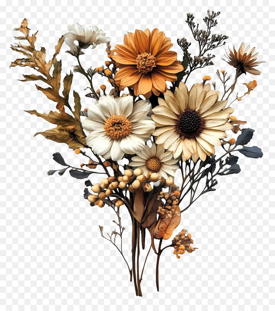 Arte Com Flores Secas，Flores Secas PNG