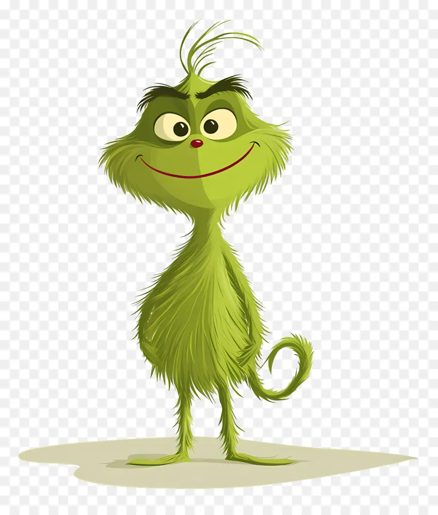 Grinch Dos Desenhos Animados，Criatura Peluda Verde PNG