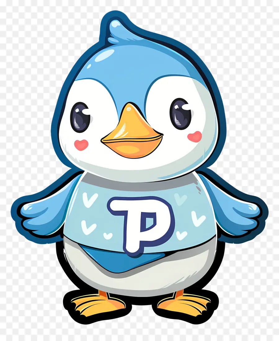 Pato Fofo，Pato Azul PNG