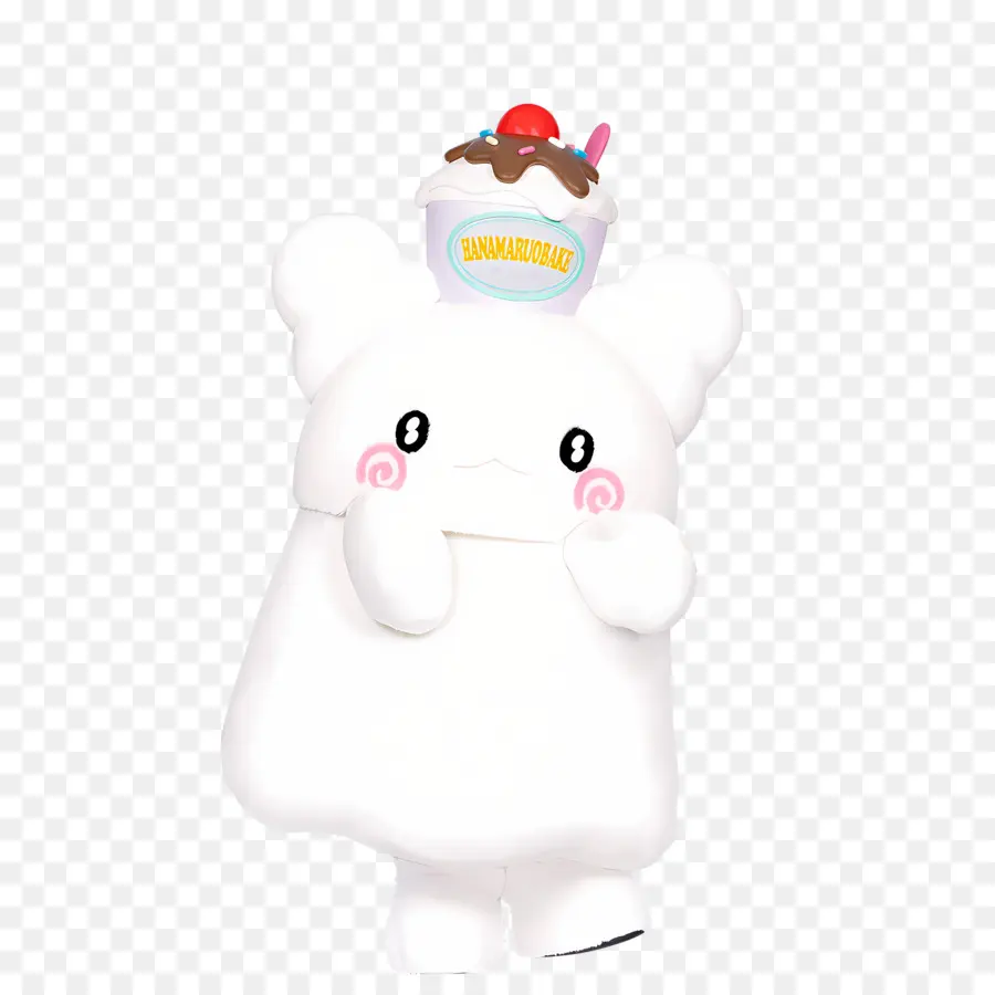 Marumaru，Urso Branco Com Sobremesa PNG