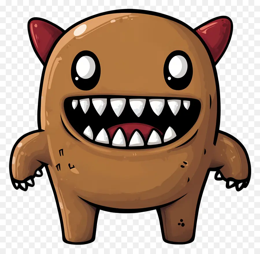 Domo Kun，Monstro Marrom PNG