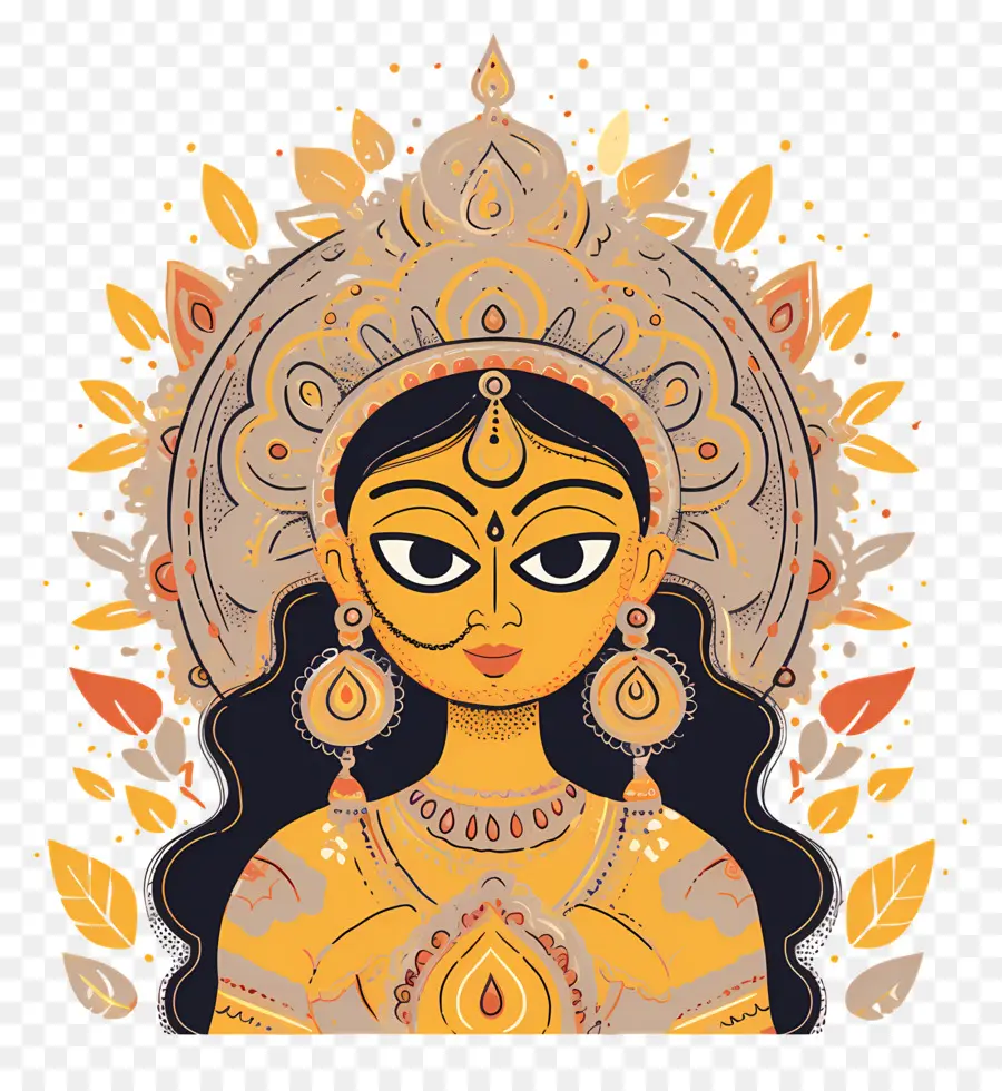 Navratri，Ilustração Da Deusa PNG