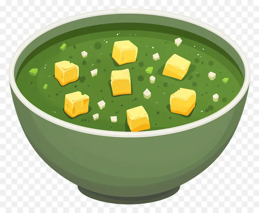 Painel Palak，Tigela De Sopa Verde PNG