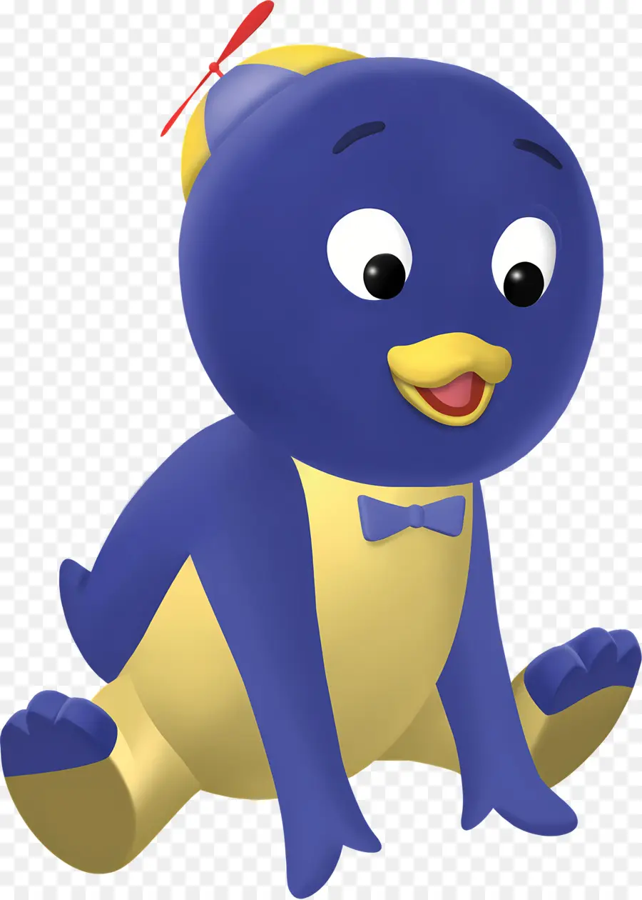 Backyardigans，Pinguim Azul Sentado PNG