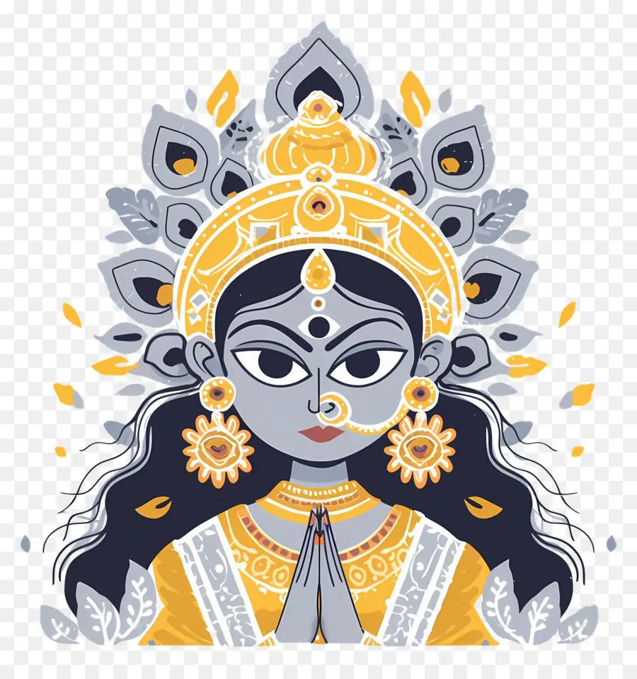 Navratri，Ilustração Da Deusa PNG