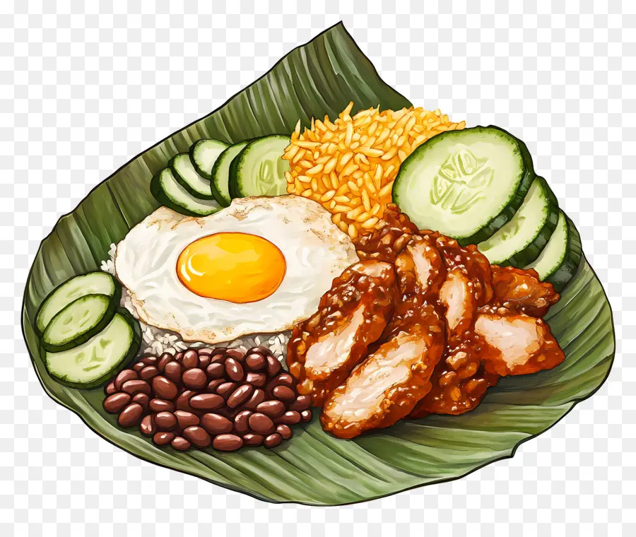 Nasi Lemak，Refeição PNG