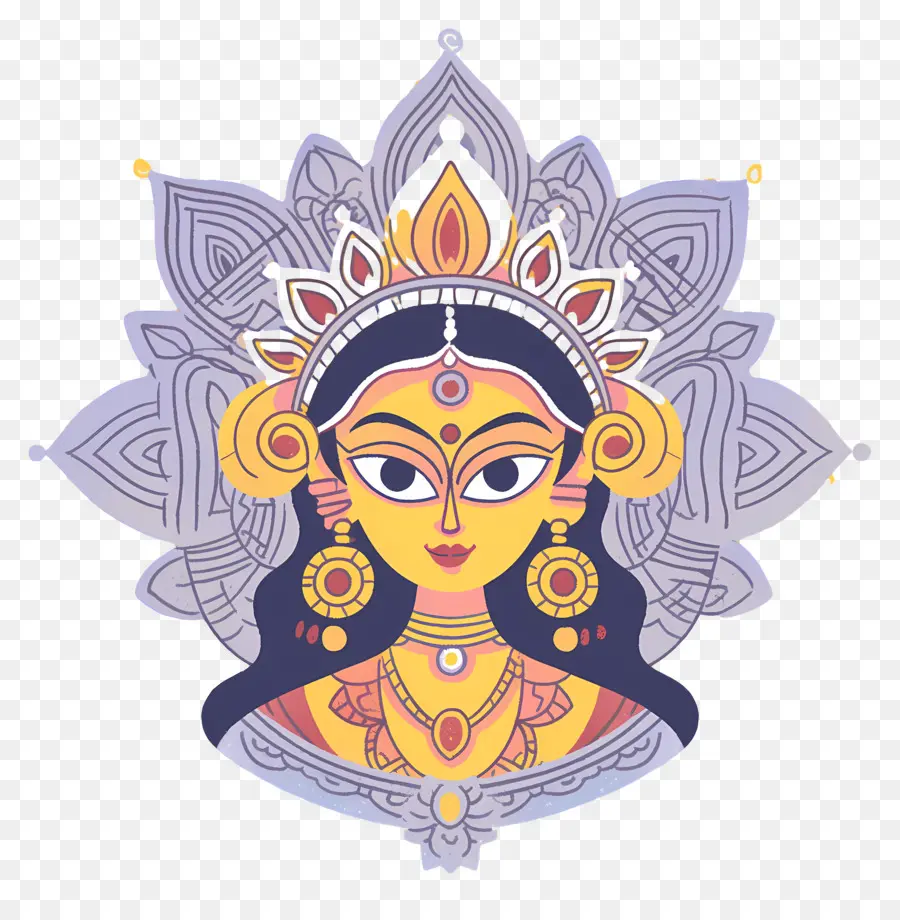 Navratri，Ilustração Da Deusa PNG