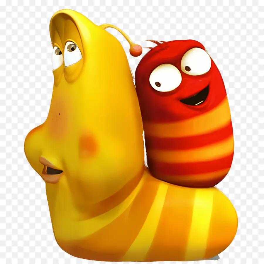 Larva，Larvas Amarelas E Vermelhas PNG