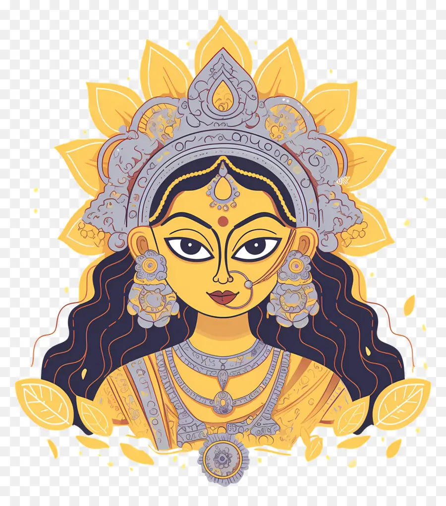 Navratri，Ilustração Da Deusa PNG