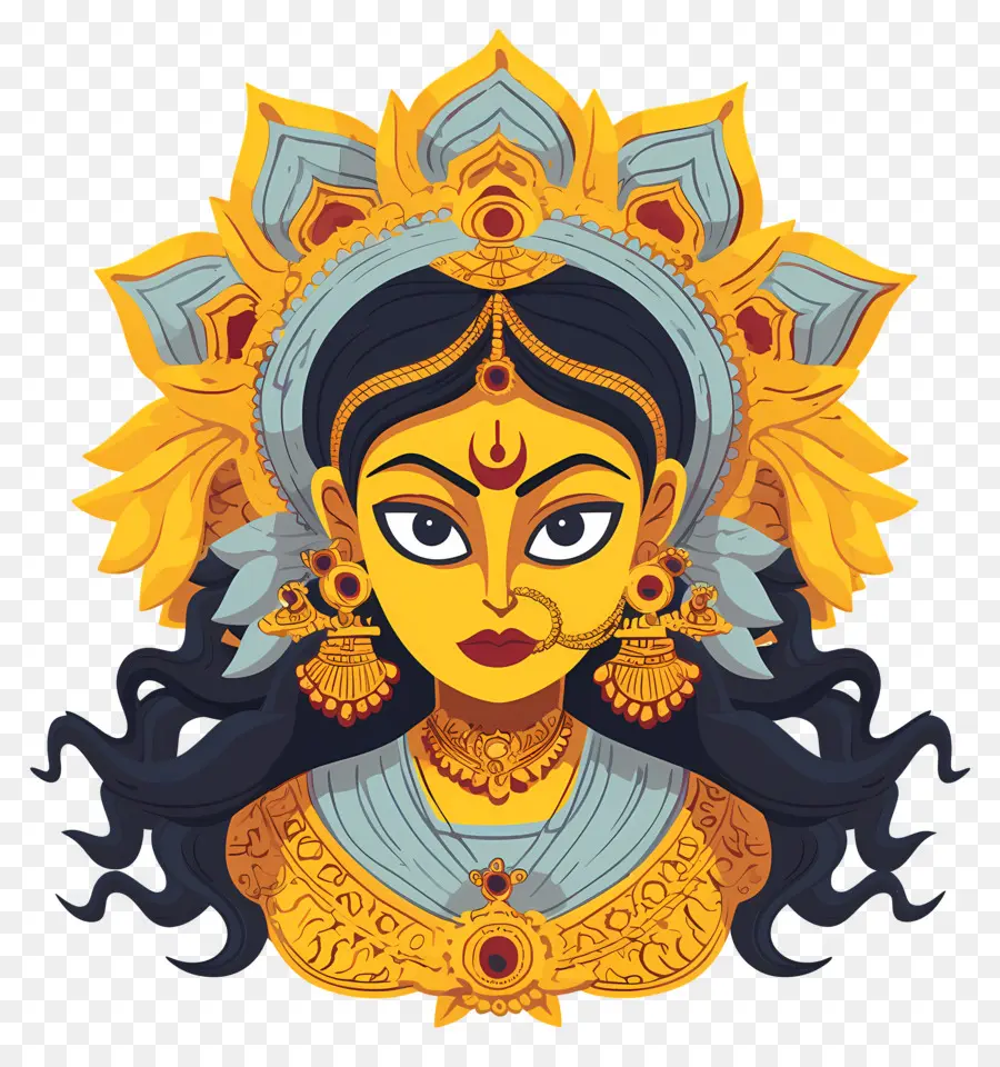 Navratri，Ilustração Da Deusa PNG