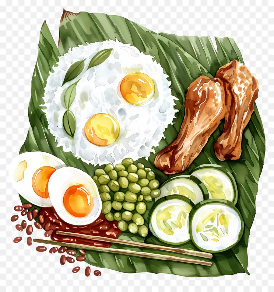 Nasi Lemak，Comida PNG