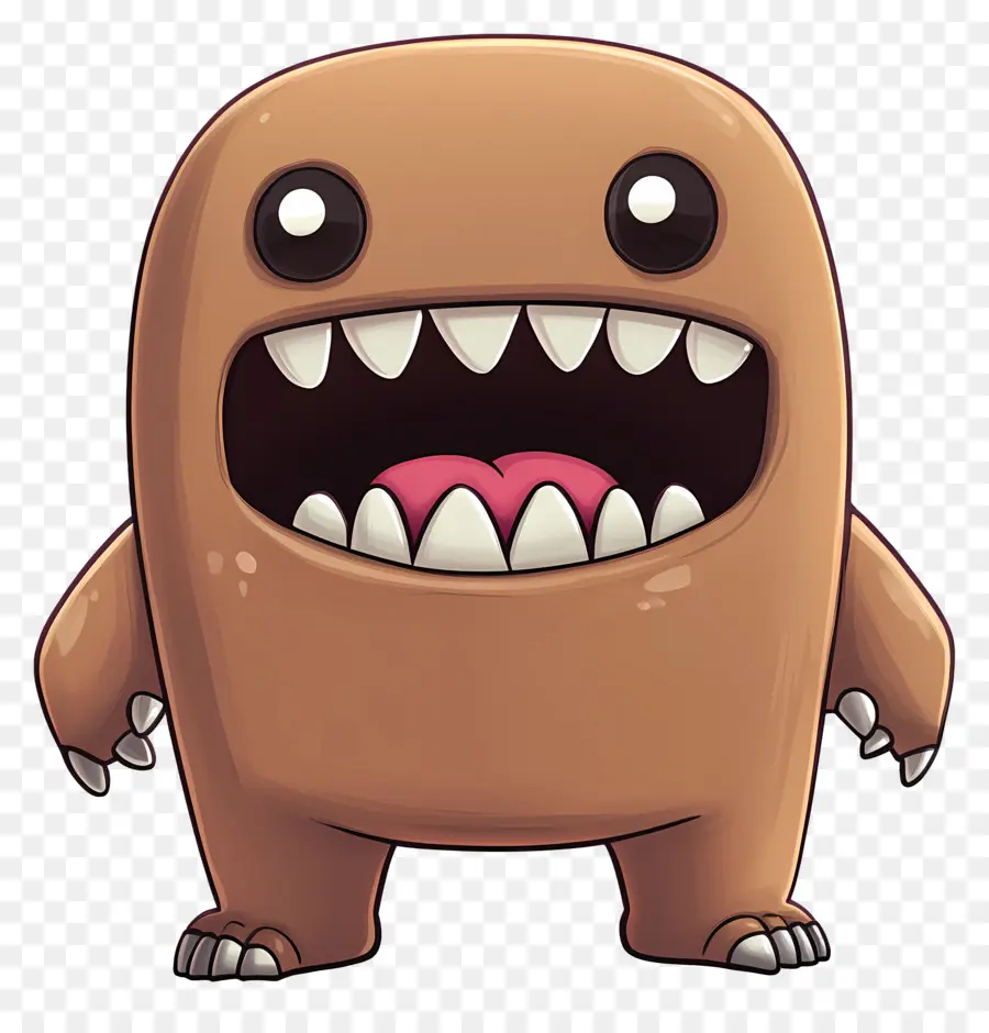 Domo Kun，Monstro Marrom PNG