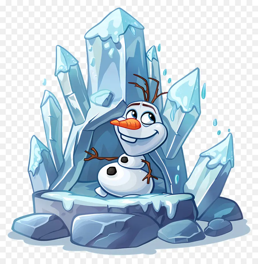 Olaf Congelado，Boneco De Neve Na Caverna PNG