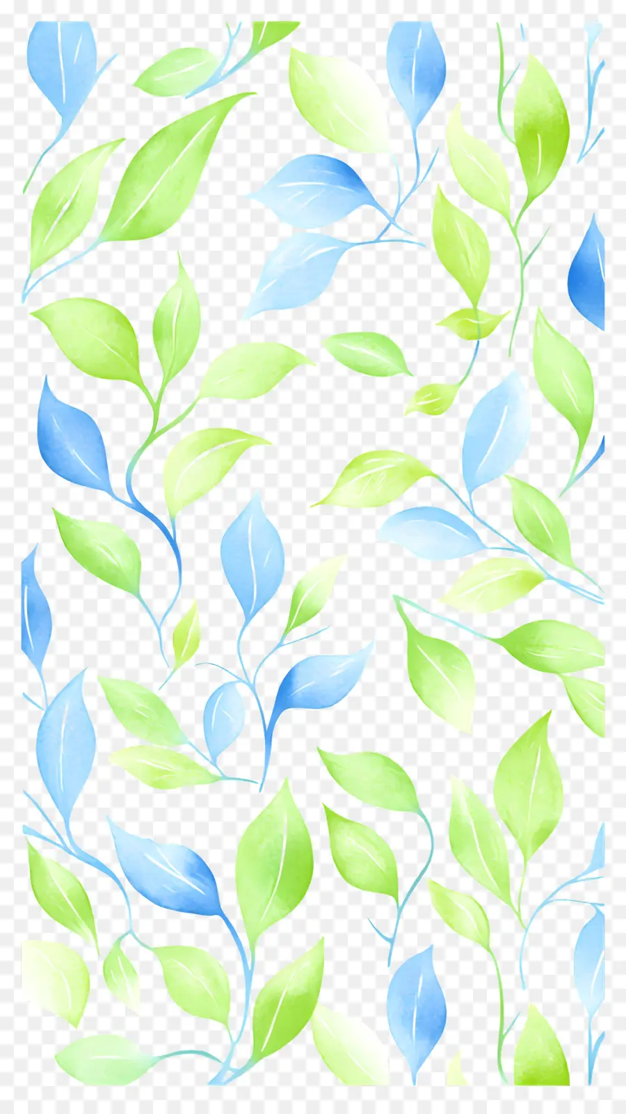 Fundo De Flor，Folhas Azuis PNG