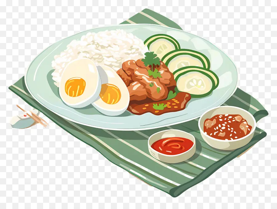 Nasi Lemak，Prato De Comida PNG