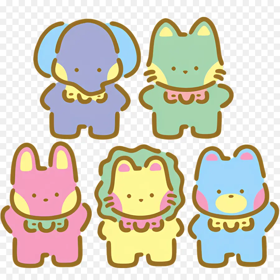 Craftycrew，Animais Pastel PNG