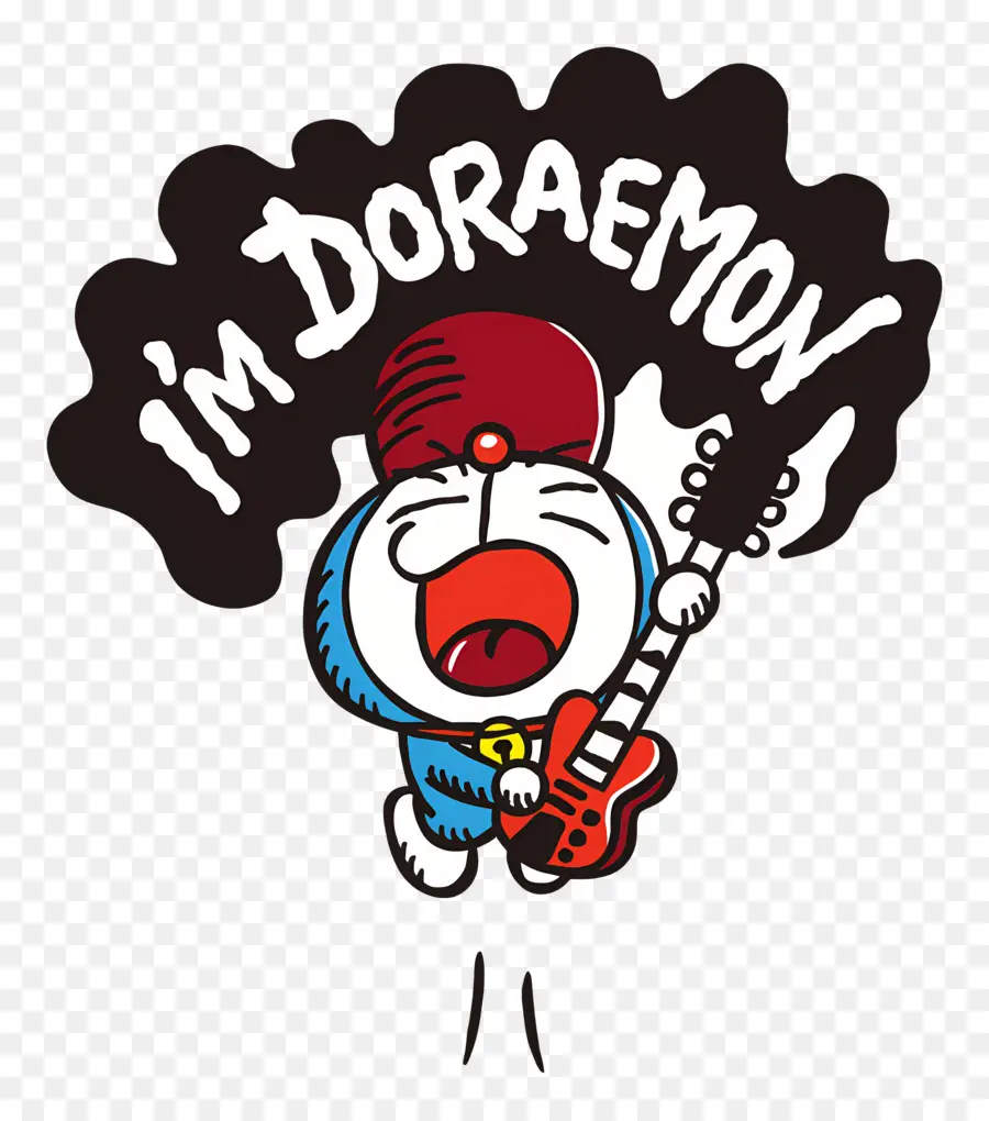 Doraemon，Doraemon Com Guitarra PNG