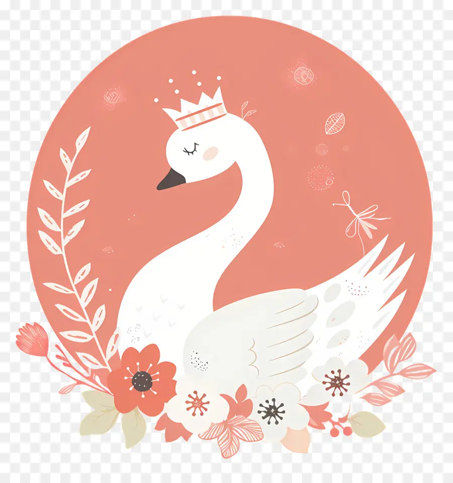 Cisne Branco，Cisne Com Coroa PNG