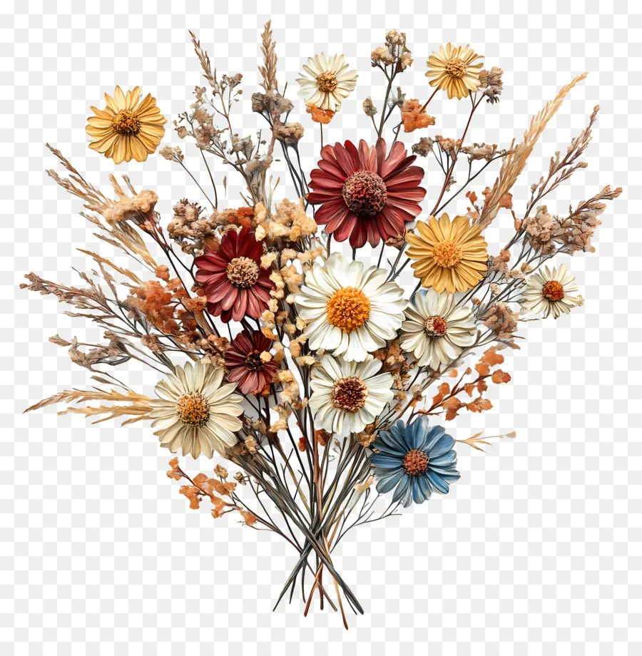 Arte Com Flores Secas，Flores Secas PNG