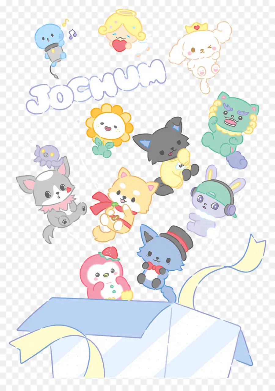 Jochum，Animais Coloridos De Desenho Animado PNG