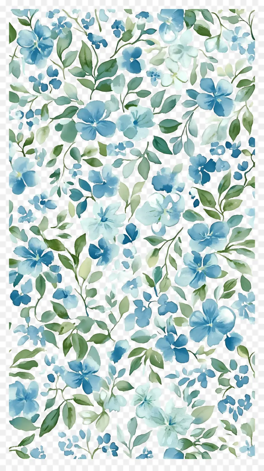 Fundo De Flor，Padrão Floral Azul PNG